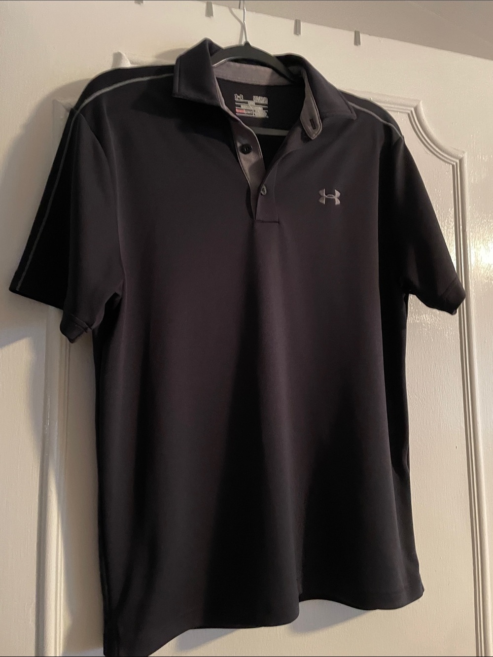 Under Armour Black Polo with Gray Trim